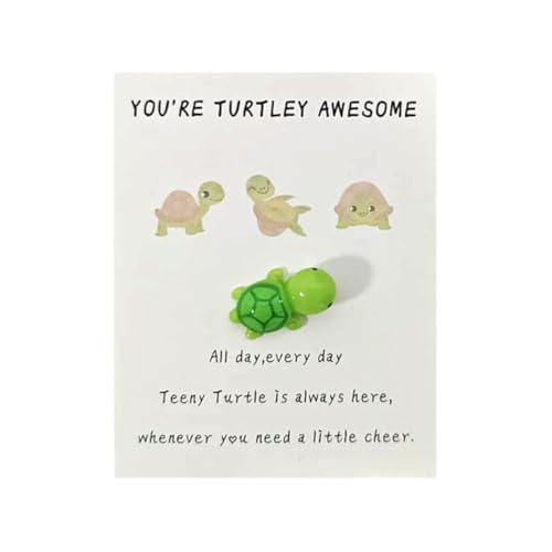 "You're Turtley Awesome, Pocket Turtle Hug, Cheer Up Card With Mini Resin Gifts,Christmas Appreciation Turtle,Employee Tu von BOWTONG