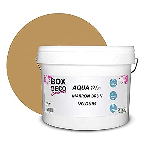 BOX DECO COULEURS Aqua Déco Acrylfarbe, matt, 10 l, Braun von BOX DECO COULEURS