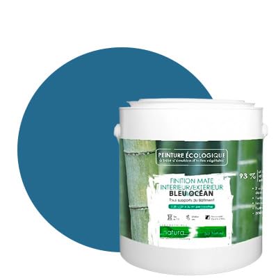BOX DECO COULEURS Natura Naturfarbe, ökologisch, für den Innen- und Außenbereich, matt, 2,5 l/33 m², Energieeffizienzklasse A+, Ozeanblau BOX DECO COULEURS Natura Naturfarbe, ökologisch, für den Innen- und Außenbereich, matt, 2,5 l/33 m², Energieeffizienzklasse A+, Ozeanblau von BOX DECO COULEURS