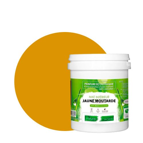 BOX DECO COULEURS Natura Wandfarbe Natura 1L Senfgelb von BOX DECO COULEURS