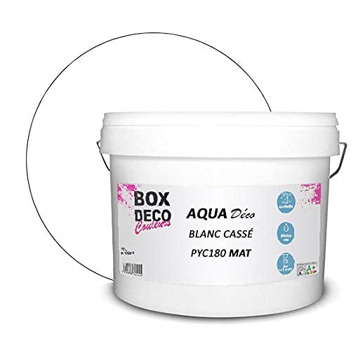 BOX DECO COULEURS Wandfarbe, Acrylfarbe, matt, Aqua-Deko, 10 l, 100 m² von BOX DECO COULEURS