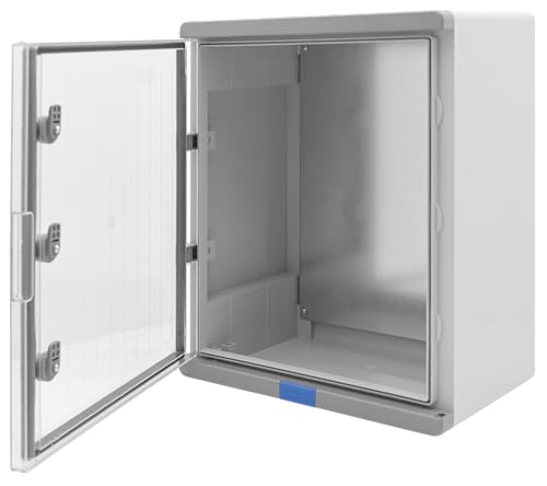 BOXEXPERT® Schaltschrank außen absolut wasserdicht bis 1m Tiefe [ABS Kunststoff IP67 Gehäuse Sichttür] grau (Serie Fleet Pro) 500x400x240mm | Verteilerkasten außen | Industriegehäuse | Leergehäuse von BOXEXPERT