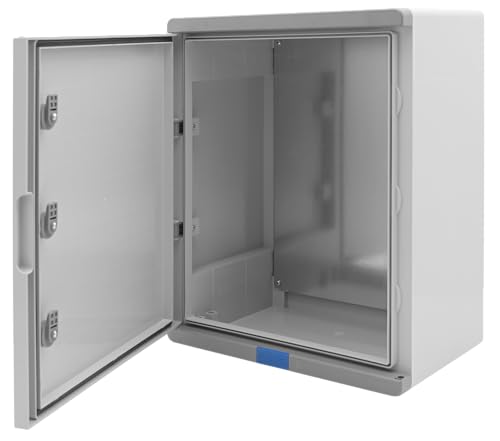 BOXEXPERT® Schaltschrank außen absolut wasserdicht bis 1m Tiefe [ABS Kunststoff IP67 Gehäuse] grau (Serie Fleet Pro) 500x400x240mm | Verteilerkasten außen | Industriegehäuse | Leergehäuse von BOXEXPERT