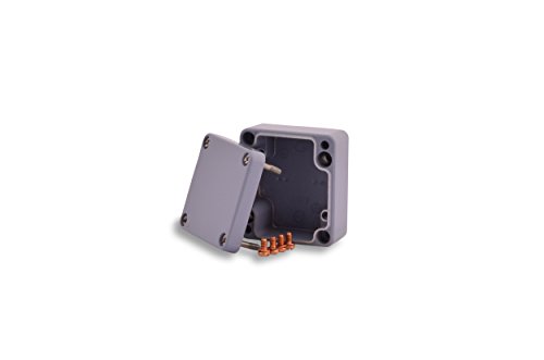 BOXEXPERT Aluminium Industriegehäuse, 58x64x34mm, IP66, pulverbeschichtet, grau, Wandgehäuse, Installationsgehäuse, Leergehäuse, Druckgussgehäuse, Gehäuse der Serie Alster von BOXEXPERT