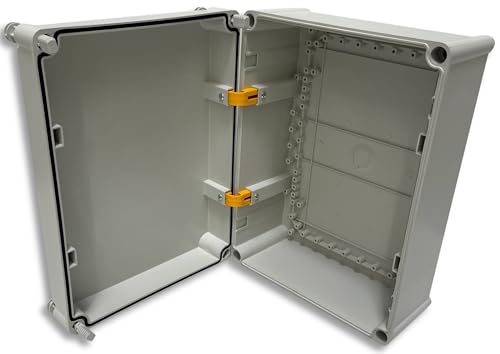 BOXEXPERT Kunststoff Schaltschrank, 360x270x160mm, IP67, Lichtgrau, mit Innenscharnier, Wandgehäuse Serie Perle von BOXEXPERT