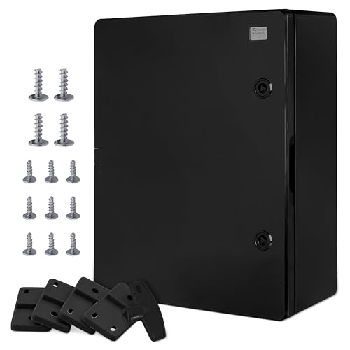 BOXEXPERT® Verteilerkasten außen wasserdicht [ABS Kunststoff IP65 Gehäuse] schwarz (Serie Fleet) 500x400x180mm | Schaltschrank außen | Wandschrank | Industriegehäuse | Leergehäuse von BOXEXPERT