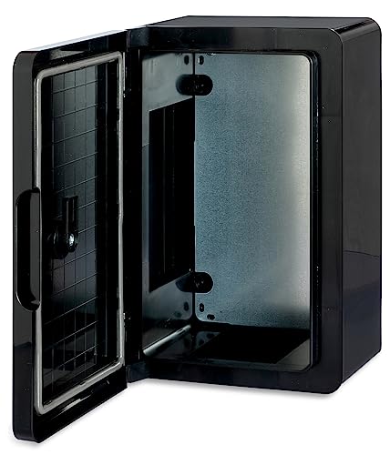 BOXEXPERT® Verteilerkasten außen wasserdicht [ABS Kunststoff IP65 Gehäuse] schwarz (Serie Fleet) 300x200x130mm | Schaltschrank außen | Wandschrank | Industriegehäuse | Leergehäuse von BOXEXPERT