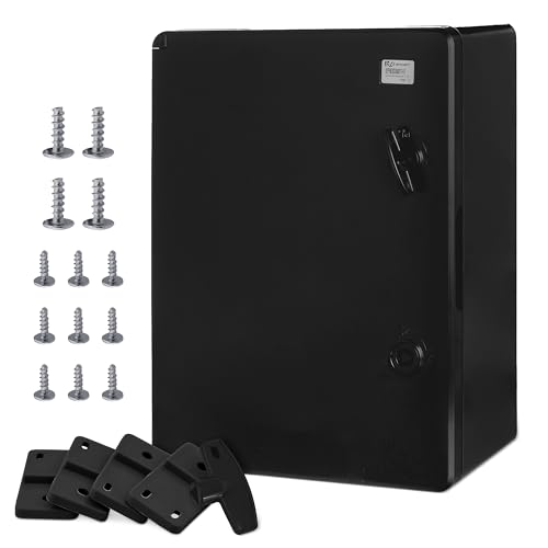 BOXEXPERT® Verteilerkasten außen wasserdicht [ABS Kunststoff IP65 Gehäuse] schwarz (Serie Fleet) 400x300x170mm | Schaltschrank außen | Wandschrank | Industriegehäuse | Leergehäuse von BOXEXPERT