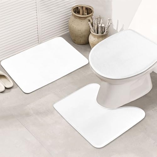 3-teiliges Badezimmerteppich-Set, rutschfest, ultraweich, geeignet für Badezimmer, Toiletten, Badewannen, Duschen, Schwarz 3-teiliges Badezimmerteppich-Set, rutschfest, ultraweich, geeignet für Badezimmer, Toiletten, Badewannen, Duschen, Schwarz von BOXILTD