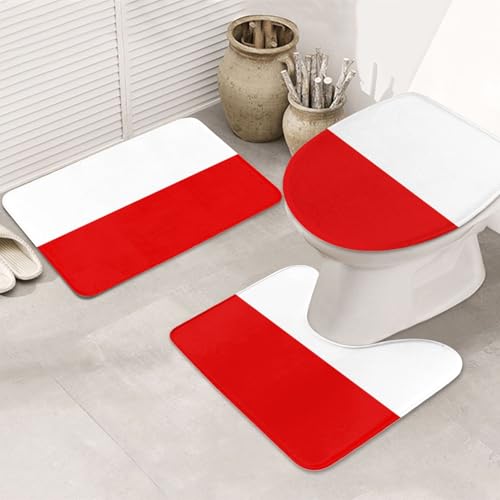 3-teiliges Badezimmerteppich-Set Flagge Thüringen – rutschfeste ultraweiche Teppichmatten, geeignet für Badezimmer Toiletten, Badewannen, Duschen, Schwarz 3-teiliges Badezimmerteppich-Set Flagge Thüringen – rutschfeste ultraweiche Teppichmatten, geeignet für Badezimmer Toiletten, Badewannen, Duschen, Schwarz von BOXILTD