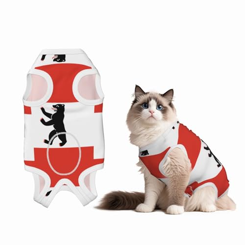 Berliner Flagge Pet Recovery Suit für Hunde - Weiche Baumwolle Chirurgischer Genesungsanzug zur Verhinderung von Lecken, Verhindern Lecken Welpen-Einteiler, Schwarz Berliner Flagge Pet Recovery Suit für Hunde - Weiche Baumwolle Chirurgischer Genesungsanzug zur Verhinderung von Lecken, Verhindern Lecken Welpen-Einteiler, Schwarz von BOXILTD
