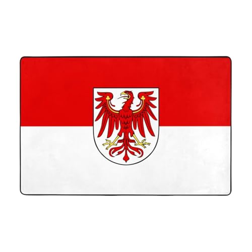 Brandenburger Flagge Fußmatte Fußmatte Fußmatte rutschfeste Teppiche für den Eingangsbereich – rutschfeste Bodenmatte mit Memory-Schaum-Kissen Brandenburger Flagge Fußmatte Fußmatte Fußmatte rutschfeste Teppiche für den Eingangsbereich – rutschfeste Bodenmatte mit Memory-Schaum-Kissen von BOXILTD