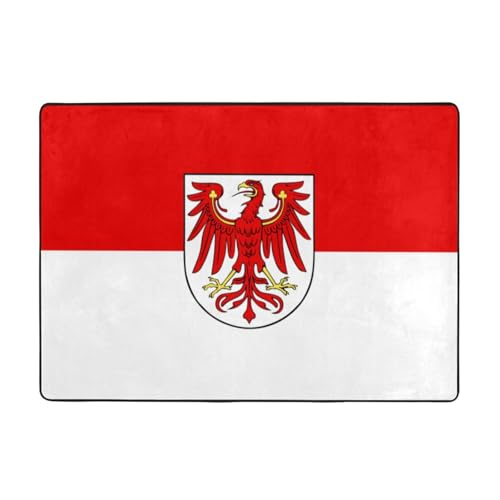 Brandenburger Flaggen-Teppiche für Wohnzimmer, Schlafzimmer, weich und bequem, große Teppiche für Badezimmer und Außenbereich Brandenburger Flaggen-Teppiche für Wohnzimmer, Schlafzimmer, weich und bequem, große Teppiche für Badezimmer und Außenbereich von BOXILTD