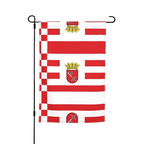 Bremen Banner Gartenflaggen – doppelseitige Sommer-Hofflagge für draußen, perfekte saisonale Dekoration, Gartenflagge, 30,5 x 45,7 cm Bremen Banner Gartenflaggen – doppelseitige Sommer-Hofflagge für draußen, perfekte saisonale Dekoration, Gartenflagge, 30,5 x 45,7 cm von BOXILTD