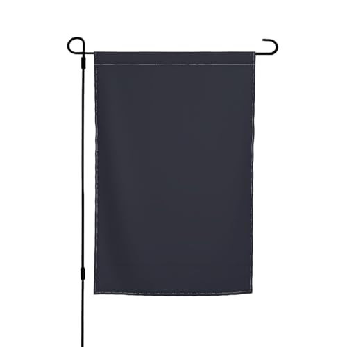 Einfarbige schwarze Gartenflaggen – doppelseitige Sommerflagge für draußen, perfekte saisonale Dekoration, Gartenflagge, 30,5 x 45,7 cm Einfarbige schwarze Gartenflaggen – doppelseitige Sommerflagge für draußen, perfekte saisonale Dekoration, Gartenflagge, 30,5 x 45,7 cm von BOXILTD