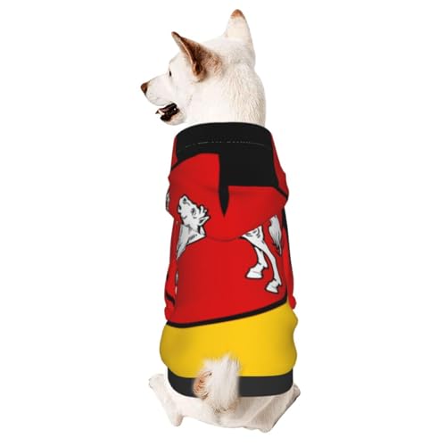 Flagge Niedersachsen Hundekleidung für kleine Hunde – niedlicher Kapuzenpullover für kleine mittelgroße Hunde Katzen Flagge Niedersachsen Hundekleidung für kleine Hunde – niedlicher Kapuzenpullover für kleine mittelgroße Hunde Katzen von BOXILTD
