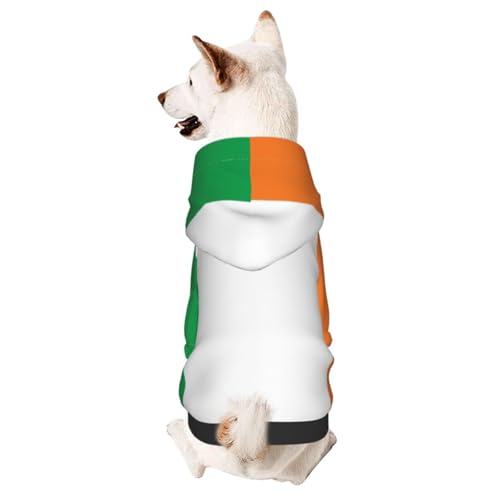 Flagge der irischen Hundekleidung für kleine Hunde – niedlicher Kapuzenpullover für kleine mittelgroße Hunde und Katzen Flagge der irischen Hundekleidung für kleine Hunde – niedlicher Kapuzenpullover für kleine mittelgroße Hunde und Katzen von BOXILTD
