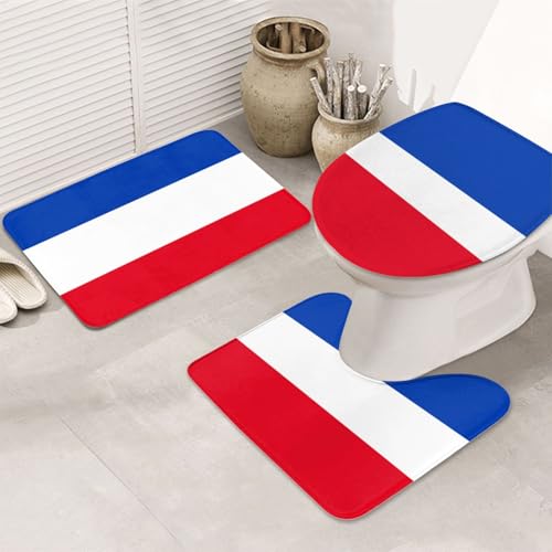 Flagge des Kantons Schleswig-Holstein 3-teiliges Badezimmerteppich-Set - rutschfeste ultraweiche Teppichmatten, geeignet für Badezimmer Toiletten, Badewannen, Duschen, Schwarz Flagge des Kantons Schleswig-Holstein 3-teiliges Badezimmerteppich-Set - rutschfeste ultraweiche Teppichmatten, geeignet für Badezimmer Toiletten, Badewannen, Duschen, Schwarz von BOXILTD