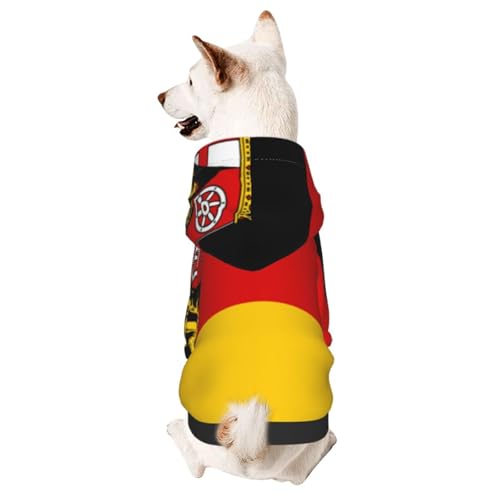 Flagge des Staates Rheinland-Pfalz Hundekleidung für kleine Hunde – niedlicher Kapuzenpullover für kleine mittelgroße Hunde Katzen Flagge des Staates Rheinland-Pfalz Hundekleidung für kleine Hunde – niedlicher Kapuzenpullover für kleine mittelgroße Hunde Katzen von BOXILTD