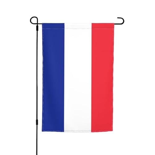 Französische Flagge, Gartenflagge, doppelseitige Sommer-Hofflagge für draußen, perfekte saisonale Dekoration, Gartenflagge, 30,5 x 45,7 cm Französische Flagge, Gartenflagge, doppelseitige Sommer-Hofflagge für draußen, perfekte saisonale Dekoration, Gartenflagge, 30,5 x 45,7 cm von BOXILTD