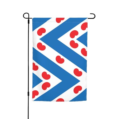 Friesische Flagge, Gartenflagge, doppelseitige Sommer-Hofflagge für draußen, perfekte saisonale Dekoration, Gartenflagge, 30,5 x 45,7 cm Friesische Flagge, Gartenflagge, doppelseitige Sommer-Hofflagge für draußen, perfekte saisonale Dekoration, Gartenflagge, 30,5 x 45,7 cm von BOXILTD