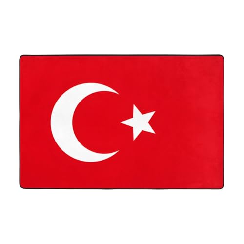 Fußmatte Flagge der Türkei, rutschfeste Teppiche für den Eingangsbereich, rutschfeste Bodenmatte mit Memory-Schaum-Kissen Fußmatte Flagge der Türkei, rutschfeste Teppiche für den Eingangsbereich, rutschfeste Bodenmatte mit Memory-Schaum-Kissen von BOXILTD