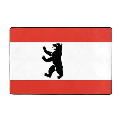 Fußmatte mit Berliner Flagge, rutschfeste Teppiche für den Eingangsbereich, rutschfeste Bodenmatte mit Memory-Schaum-Kissen Fußmatte mit Berliner Flagge, rutschfeste Teppiche für den Eingangsbereich, rutschfeste Bodenmatte mit Memory-Schaum-Kissen von BOXILTD