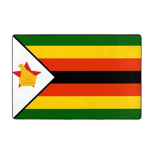 Fußmatte mit Flagge von Simbabwe, rutschfeste Teppiche für den Eingangsbereich, rutschfeste Bodenmatte mit Memory-Schaum-Kissen Fußmatte mit Flagge von Simbabwe, rutschfeste Teppiche für den Eingangsbereich, rutschfeste Bodenmatte mit Memory-Schaum-Kissen von BOXILTD