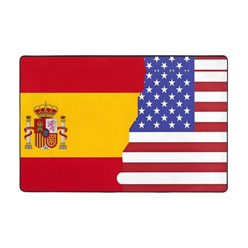 Fußmatte mit amerikanischer Spanien-Flagge, rutschfeste Teppiche für den Eingangsbereich, rutschfeste Bodenmatte mit Memory-Schaum-Kissen Fußmatte mit amerikanischer Spanien-Flagge, rutschfeste Teppiche für den Eingangsbereich, rutschfeste Bodenmatte mit Memory-Schaum-Kissen von BOXILTD
