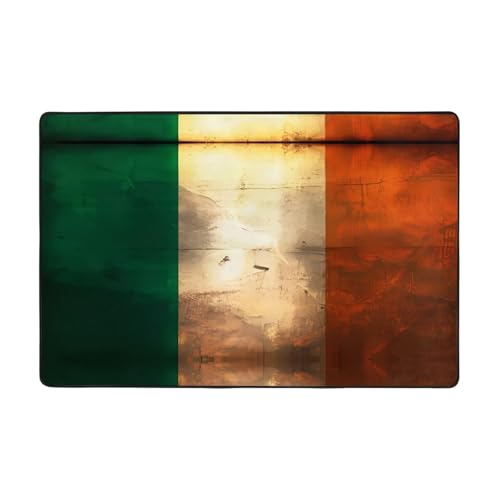 Fußmatte mit irischer Flagge im Retro-Stil, rutschfeste Fußmatte für den Eingangsbereich, rutschfeste Bodenmatte mit Memory-Schaum-Kissen Fußmatte mit irischer Flagge im Retro-Stil, rutschfeste Fußmatte für den Eingangsbereich, rutschfeste Bodenmatte mit Memory-Schaum-Kissen von BOXILTD