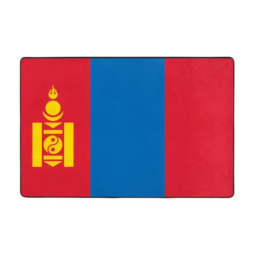 Fußmatte mit mongolischer Flagge, rutschfeste Teppiche für den Eingangsbereich, rutschfeste Bodenmatte mit Memory-Schaum-Kissen Fußmatte mit mongolischer Flagge, rutschfeste Teppiche für den Eingangsbereich, rutschfeste Bodenmatte mit Memory-Schaum-Kissen von BOXILTD
