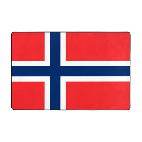 Fußmatte mit norwegischer Flagge, rutschfeste Teppiche für den Eingangsbereich, rutschfeste Bodenmatte mit Memory-Schaum-Kissen Fußmatte mit norwegischer Flagge, rutschfeste Teppiche für den Eingangsbereich, rutschfeste Bodenmatte mit Memory-Schaum-Kissen von BOXILTD