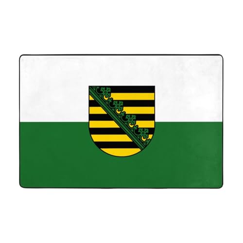 Fußmatte mit sächsischer Flagge, rutschfeste Teppiche für den Eingangsbereich, rutschfeste Bodenmatte mit Memory-Schaum-Kissen Fußmatte mit sächsischer Flagge, rutschfeste Teppiche für den Eingangsbereich, rutschfeste Bodenmatte mit Memory-Schaum-Kissen von BOXILTD