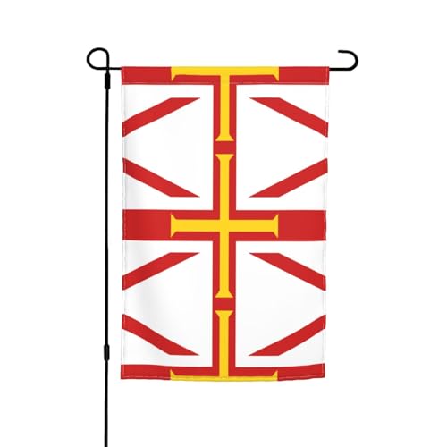 Gartenflagge der Guernsey-Inseln, doppelseitige Sommerflagge für draußen, perfekte saisonale Dekoration, Gartenflagge, 30,5 x 45,7 cm Gartenflagge der Guernsey-Inseln, doppelseitige Sommerflagge für draußen, perfekte saisonale Dekoration, Gartenflagge, 30,5 x 45,7 cm von BOXILTD