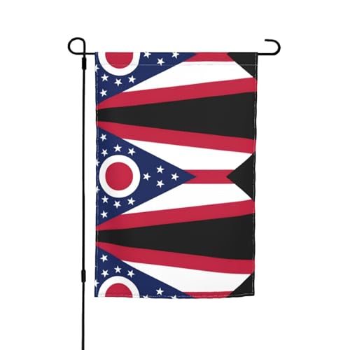 Gartenflaggen mit Ohio-Bundesstaatsflagge, doppelseitige Sommerhofflagge für den Außenbereich, perfekte saisonale Dekoration, 30,5 x 45,7 cm Gartenflagge Gartenflaggen mit Ohio-Bundesstaatsflagge, doppelseitige Sommerhofflagge für den Außenbereich, perfekte saisonale Dekoration, 30,5 x 45,7 cm Gartenflagge von BOXILTD