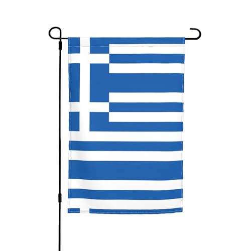 Griechische Flagge, Gartenflaggen, doppelseitige Sommer-Hofflagge für draußen, perfekte saisonale Dekoration, Gartenflagge, 30,5 x 45,7 cm Griechische Flagge, Gartenflaggen, doppelseitige Sommer-Hofflagge für draußen, perfekte saisonale Dekoration, Gartenflagge, 30,5 x 45,7 cm von BOXILTD