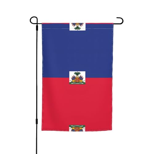 Haitianische Flagge, Gartenflagge, doppelseitige Sommer-Hofflagge für draußen, perfekte saisonale Dekoration, Gartenflagge, 30,5 x 45,7 cm Haitianische Flagge, Gartenflagge, doppelseitige Sommer-Hofflagge für draußen, perfekte saisonale Dekoration, Gartenflagge, 30,5 x 45,7 cm von BOXILTD
