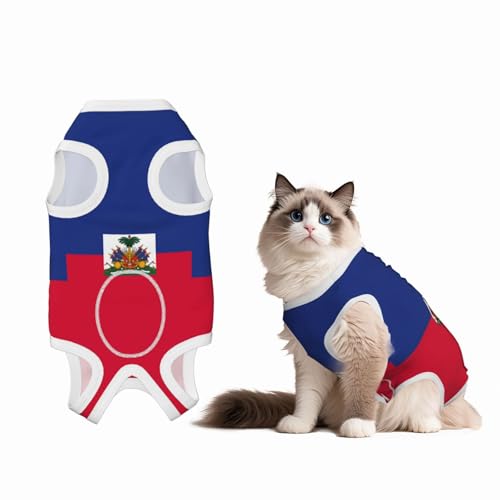 Haustieranzug für Hunde mit haitianischer Flagge, weiche Baumwolle, chirurgischer Genesungsanzug, um Lecken zu verhindern, Lecken zu verhindern, Welpen-Einteiler, Schwarz Haustieranzug für Hunde mit haitianischer Flagge, weiche Baumwolle, chirurgischer Genesungsanzug, um Lecken zu verhindern, Lecken zu verhindern, Welpen-Einteiler, Schwarz von BOXILTD