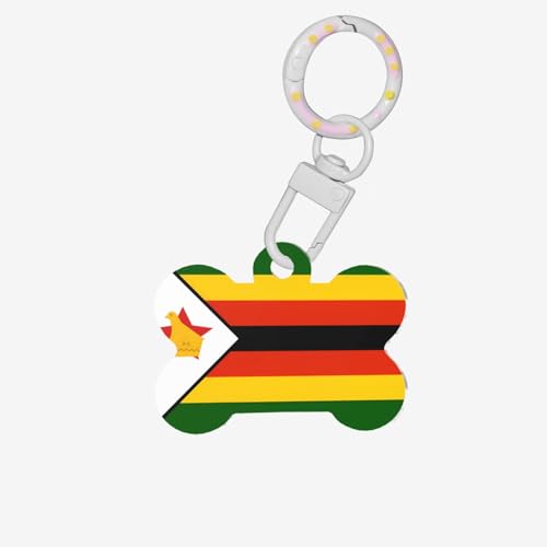 Haustiermarken für Hunde und Katzen, Flagge von Simbabwe, personalisierbar, geeignet für Spaziergänge und Outdoor-Aktivitäten Haustiermarken für Hunde und Katzen, Flagge von Simbabwe, personalisierbar, geeignet für Spaziergänge und Outdoor-Aktivitäten von BOXILTD
