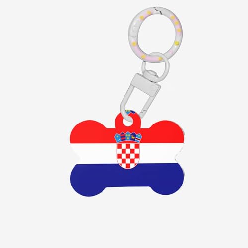 Haustiermarken mit Flagge der Republik Kroatien, für Hunde und Katzen, personalisierbar, geeignet für Spaziergänge und Outdoor-Aktivitäten Haustiermarken mit Flagge der Republik Kroatien, für Hunde und Katzen, personalisierbar, geeignet für Spaziergänge und Outdoor-Aktivitäten von BOXILTD