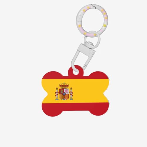 Haustiermarken mit spanischer Flagge für Hunde und Katzen, personalisierbar, geeignet für Spaziergänge und Outdoor-Aktivitäten Haustiermarken mit spanischer Flagge für Hunde und Katzen, personalisierbar, geeignet für Spaziergänge und Outdoor-Aktivitäten von BOXILTD