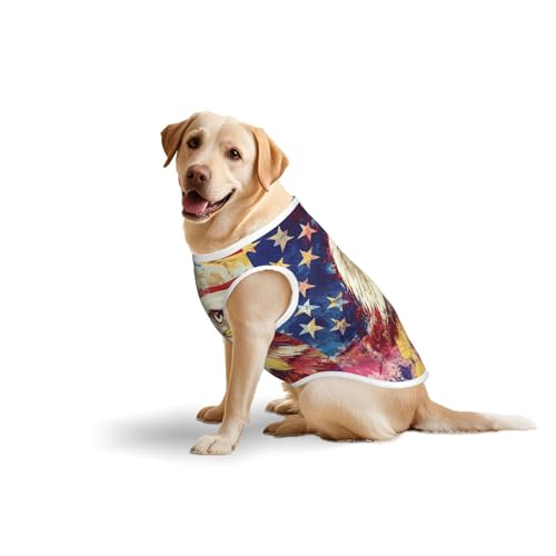Hübscher Adler-Hundekleidung für mittelgroße und große Hunde, weiche Baumwolle, Haustierkleidung für den täglichen Gebrauch, Spazierengehen, Größe L, Blau, Gelb Hübscher Adler-Hundekleidung für mittelgroße und große Hunde, weiche Baumwolle, Haustierkleidung für den täglichen Gebrauch, Spazierengehen, Größe L, Blau, Gelb von BOXILTD