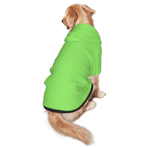 Hunde-Kapuzenpullover für mittelgroße und große Hunde, stilvolles Haustier-Sweatshirt mit Tasche und Leinenloch, Grün Hunde-Kapuzenpullover für mittelgroße und große Hunde, stilvolles Haustier-Sweatshirt mit Tasche und Leinenloch, Grün von BOXILTD