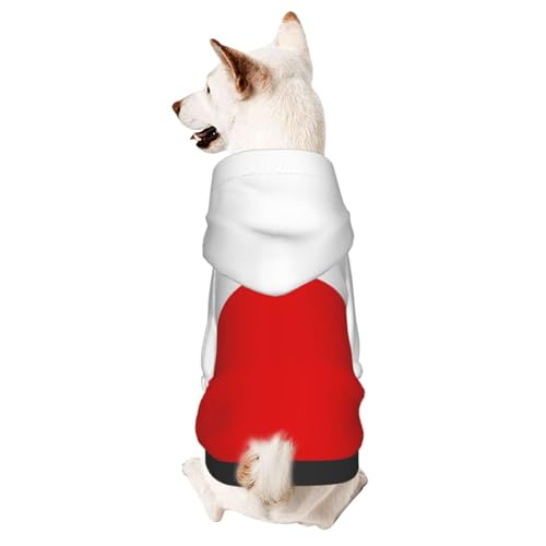 Hundebekleidung für kleine Hunde, Motiv: Flagge Thüringen, niedlicher Kapuzenpullover für kleine mittelgroße Hunde und Katzen von BOXILTD