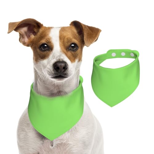 Hundehalstuch, einfarbig, Baumwolle, waschbar, Dreieckstuch für kleine, mittelgroße und große Hunde, Katzen, Schwarz von BOXILTD