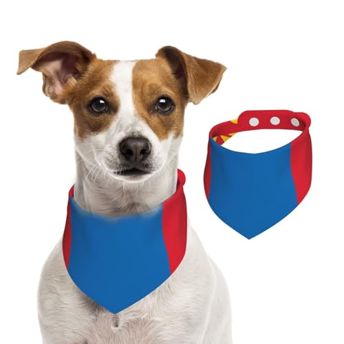 Hundehalstücher aus Baumwolle mit mongolischer Flagge, waschbar, Baumwoll-Taschentuch, Dreieckstuch für kleine, mittelgroße und große Hunde, Katzen, Schwarz Hundehalstücher aus Baumwolle mit mongolischer Flagge, waschbar, Baumwoll-Taschentuch, Dreieckstuch für kleine, mittelgroße und große Hunde, Katzen, Schwarz von BOXILTD