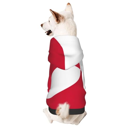Hundekleidung für kleine Hunde mit Grönland-Flagge, niedlicher Kapuzenpullover für kleine und mittelgroße Hunde und Katzen Hundekleidung für kleine Hunde mit Grönland-Flagge, niedlicher Kapuzenpullover für kleine und mittelgroße Hunde und Katzen von BOXILTD