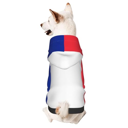 Hundekleidung für kleine Hunde mit französischer Flagge, niedlicher Kapuzenpullover für kleine und mittelgroße Hunde und Katzen Hundekleidung für kleine Hunde mit französischer Flagge, niedlicher Kapuzenpullover für kleine und mittelgroße Hunde und Katzen von BOXILTD