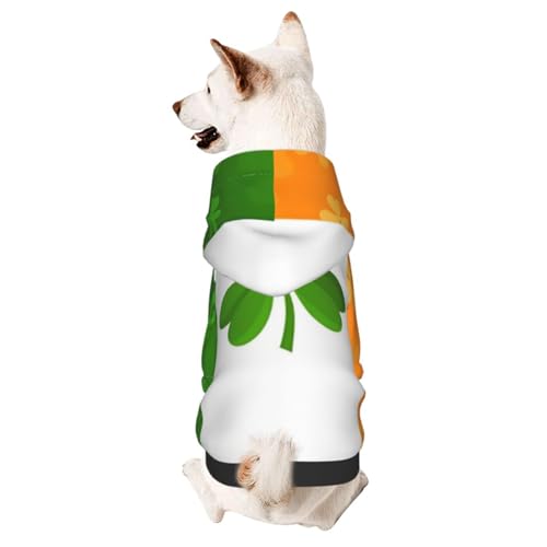 Hundekleidung für kleine Hunde mit irischer Flagge, niedlicher Kapuzenpullover für kleine und mittelgroße Hunde und Katzen Hundekleidung für kleine Hunde mit irischer Flagge, niedlicher Kapuzenpullover für kleine und mittelgroße Hunde und Katzen von BOXILTD