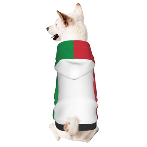 Hundekleidung für kleine Hunde mit italienischer Flagge, niedlicher Kapuzenpullover für kleine und mittelgroße Hunde und Katzen Hundekleidung für kleine Hunde mit italienischer Flagge, niedlicher Kapuzenpullover für kleine und mittelgroße Hunde und Katzen von BOXILTD